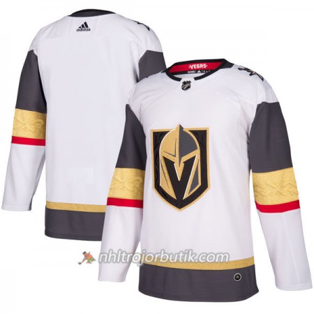 Män Ishockey Vegas Golden Knights Tröja Blank Adidas 2017-2018 Vit Authentic